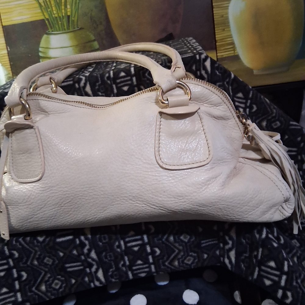 Chic Cream Satchel Bag